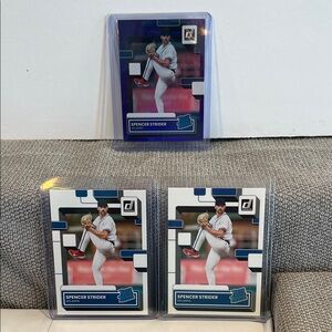 Panini Rated Rookie Blue Foul Spencer Strider #76 & 2 Strider Rated Rookie